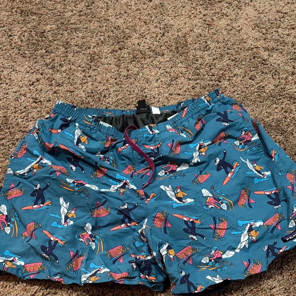 Patagonia Blue Surf Print Men's Shorts